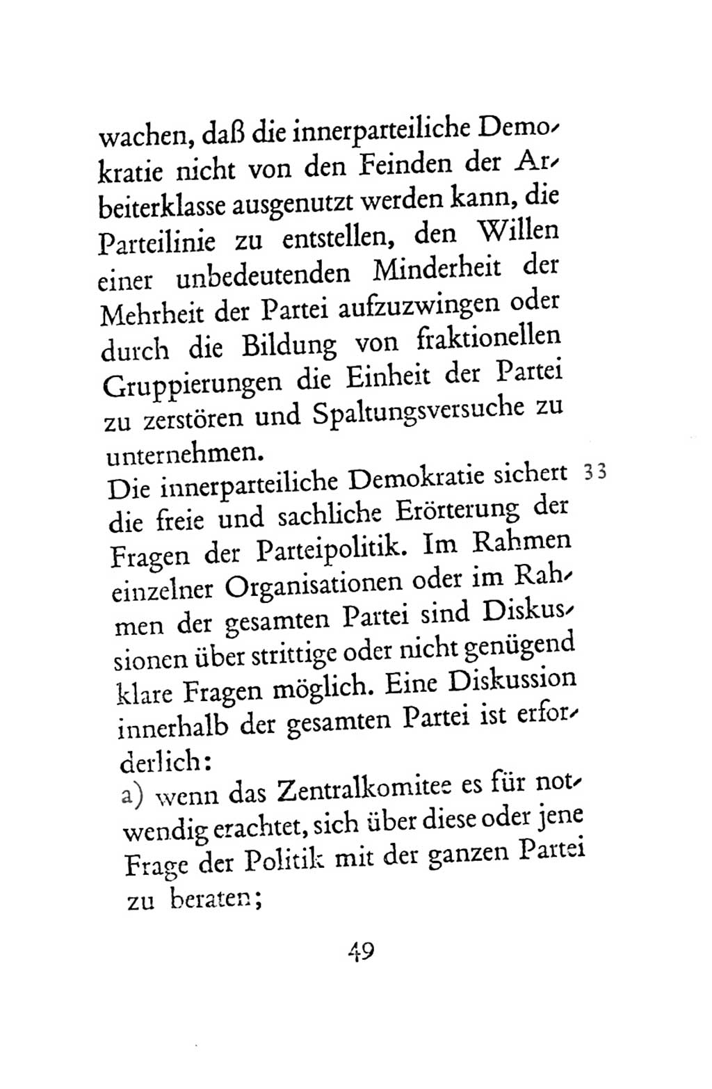 Statut der Sozialistischen Einheitspartei Deutschlands (SED) 1963, Seite 49 (St. SED DDR 1963, S. 49)