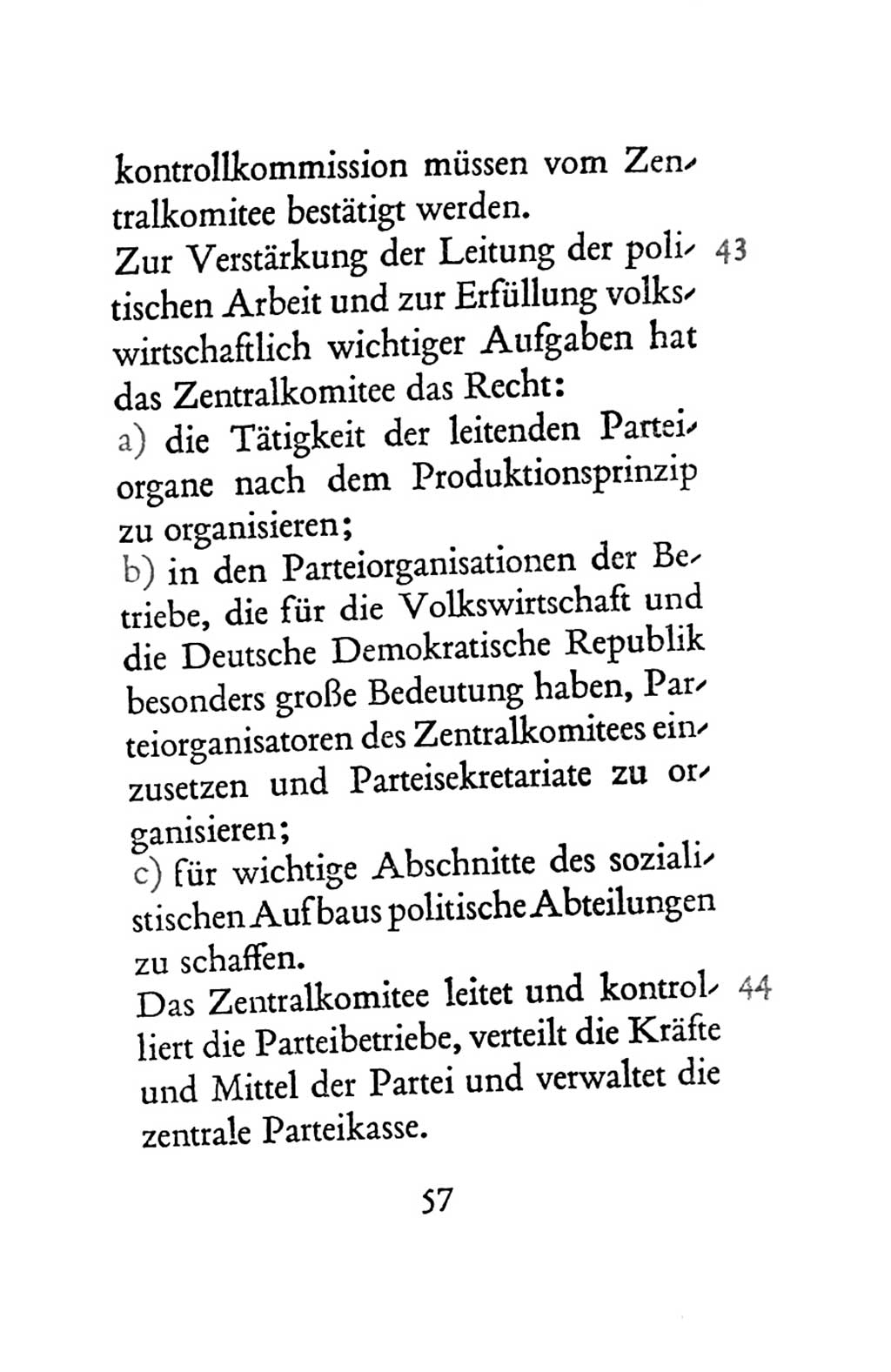 Statut der Sozialistischen Einheitspartei Deutschlands (SED) 1963, Seite 57 (St. SED DDR 1963, S. 57)