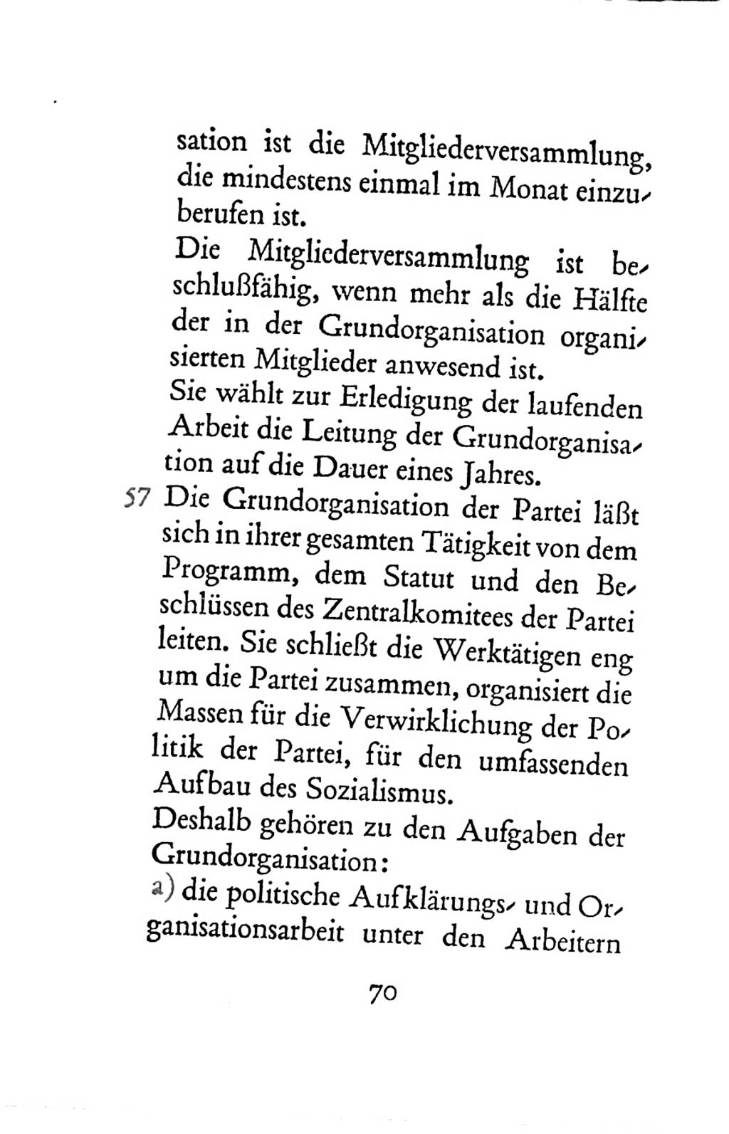 Statut der Sozialistischen Einheitspartei Deutschlands (SED) 1963, Seite 70 (St. SED DDR 1963, S. 70)