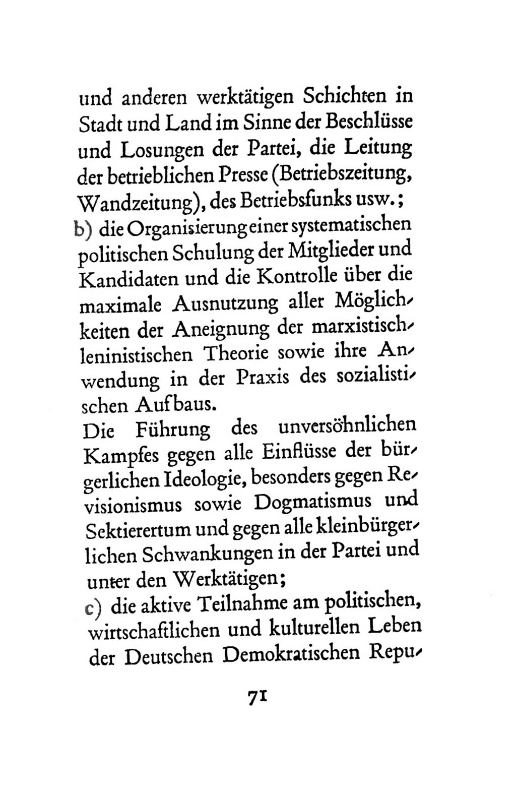 Statut der Sozialistischen Einheitspartei Deutschlands (SED) 1963, Seite 71 (St. SED DDR 1963, S. 71)