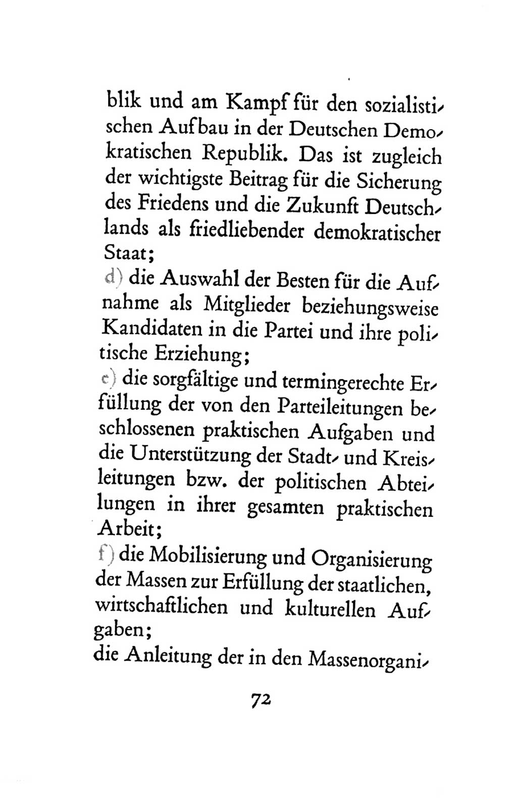 Statut der Sozialistischen Einheitspartei Deutschlands (SED) 1963, Seite 72 (St. SED DDR 1963, S. 72)