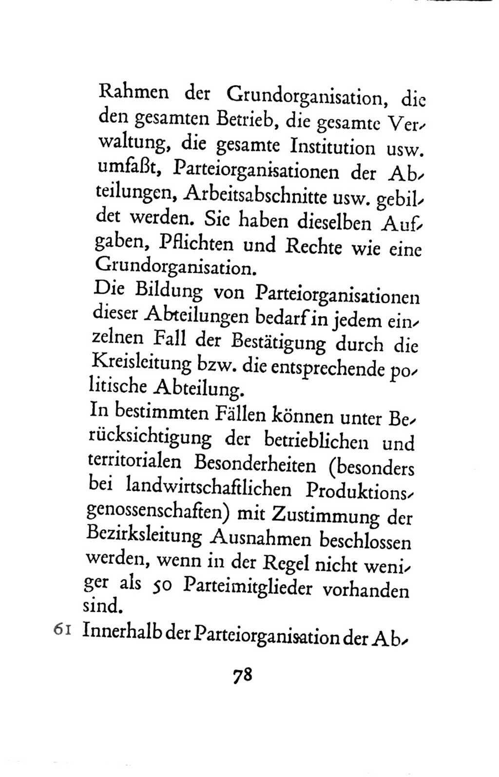 Statut der Sozialistischen Einheitspartei Deutschlands (SED) 1963, Seite 78 (St. SED DDR 1963, S. 78)