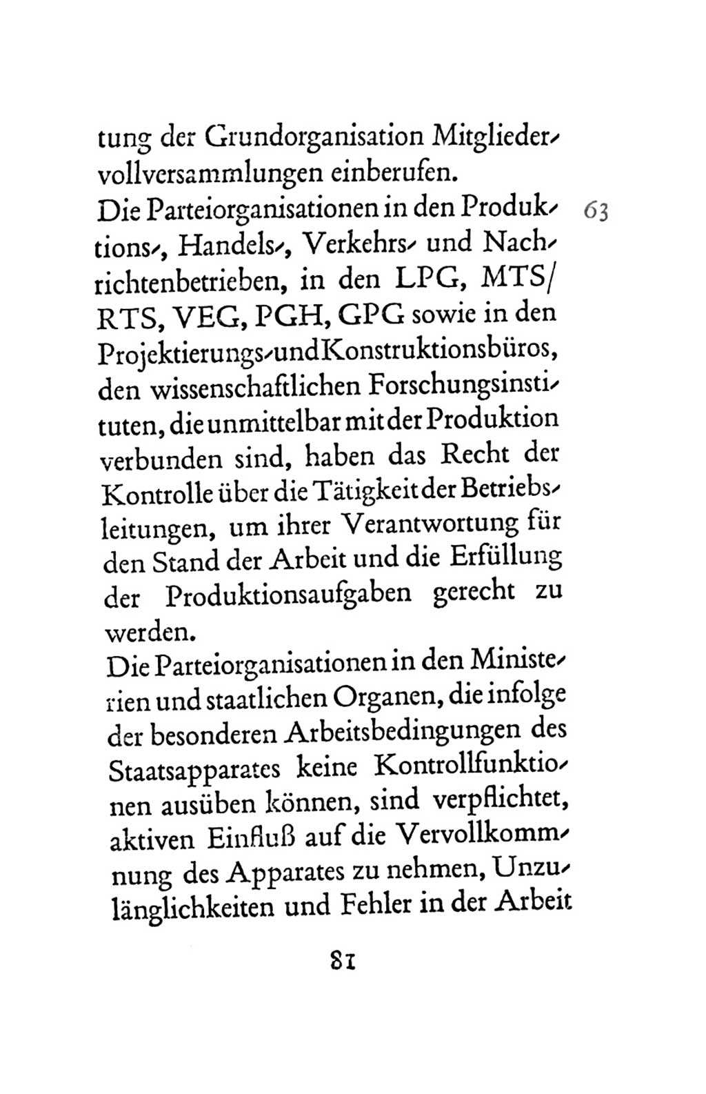 Statut der Sozialistischen Einheitspartei Deutschlands (SED) 1963, Seite 81 (St. SED DDR 1963, S. 81)