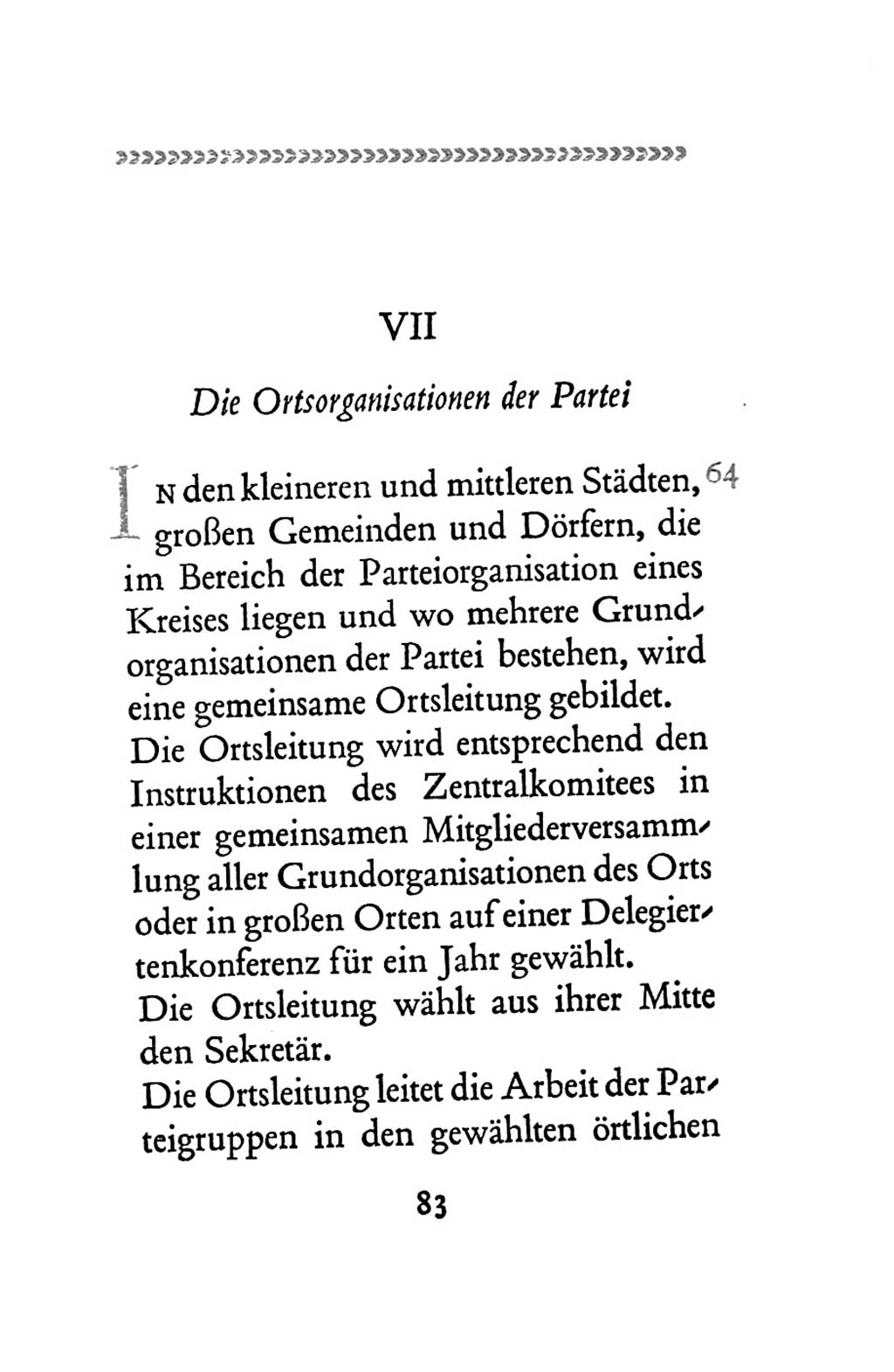 Statut der Sozialistischen Einheitspartei Deutschlands (SED) 1963, Seite 83 (St. SED DDR 1963, S. 83)