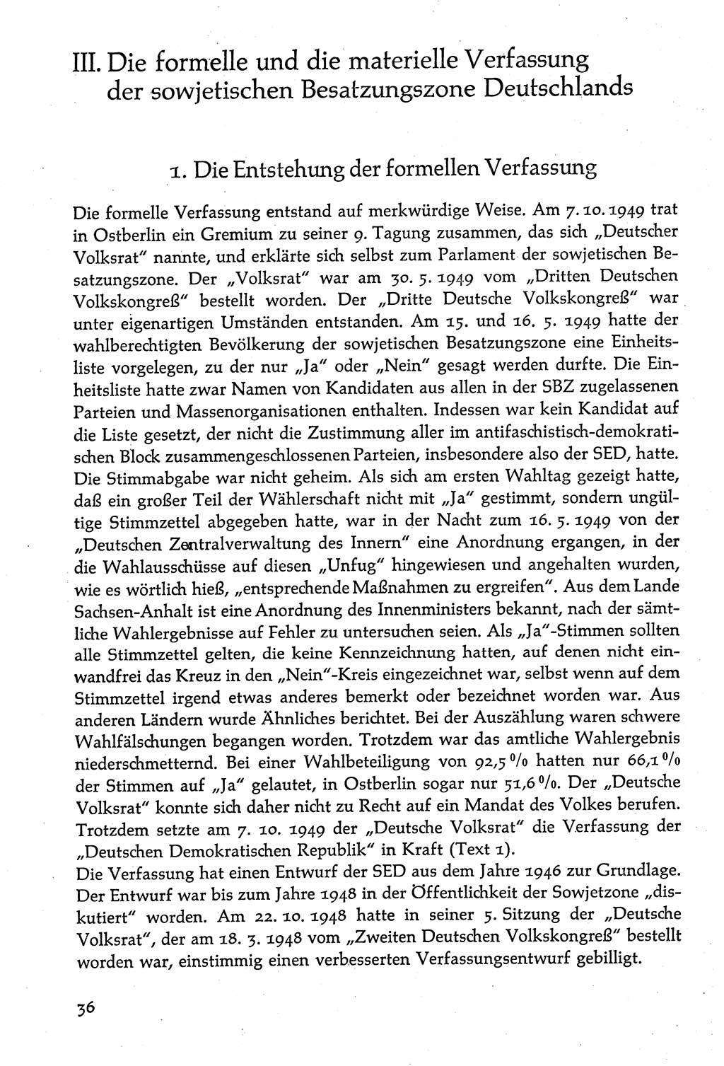 Volksdemokratische Ordnung in Mitteldeutschland [Deutsche Demokratische Republik (DDR)], Texte zur verfassungsrechtlichen Situation 1963, Seite 36 (Volksdem. Ordn. Md. DDR 1963, S. 36)