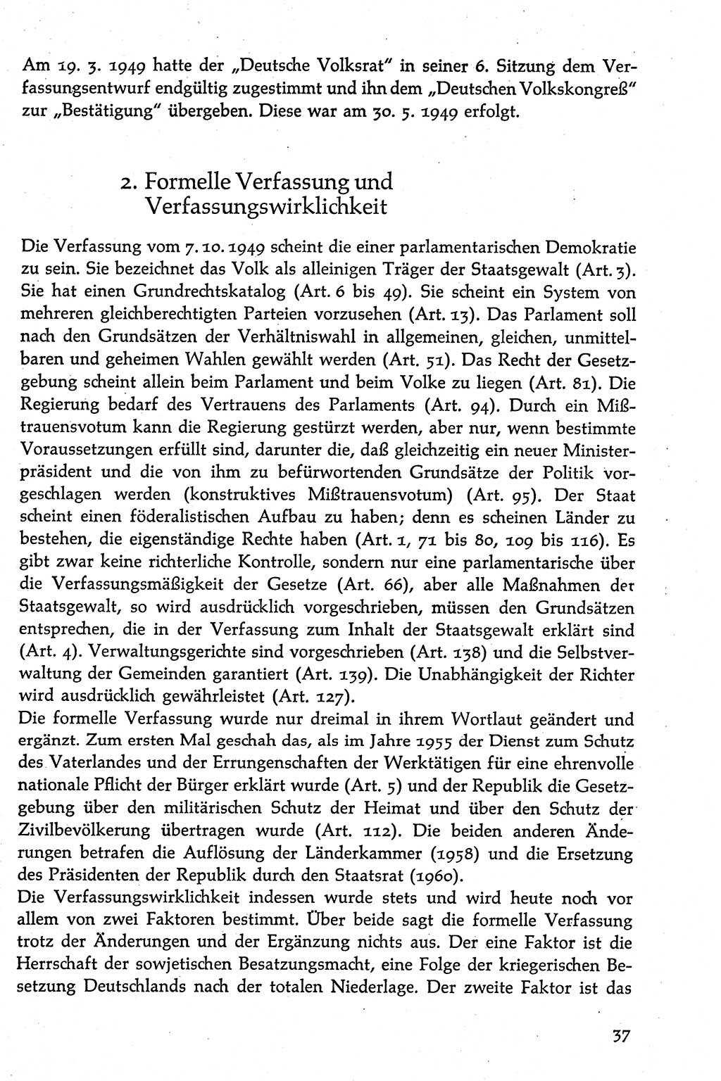Volksdemokratische Ordnung in Mitteldeutschland [Deutsche Demokratische Republik (DDR)], Texte zur verfassungsrechtlichen Situation 1963, Seite 37 (Volksdem. Ordn. Md. DDR 1963, S. 37)