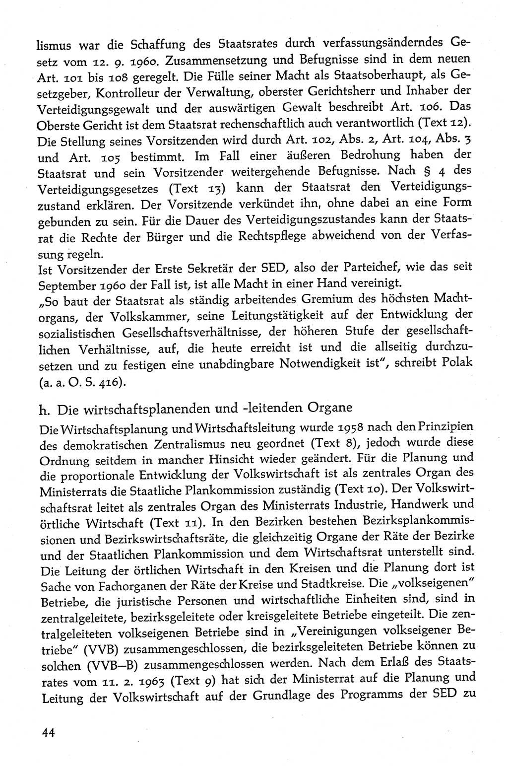 Volksdemokratische Ordnung in Mitteldeutschland [Deutsche Demokratische Republik (DDR)], Texte zur verfassungsrechtlichen Situation 1963, Seite 44 (Volksdem. Ordn. Md. DDR 1963, S. 44)