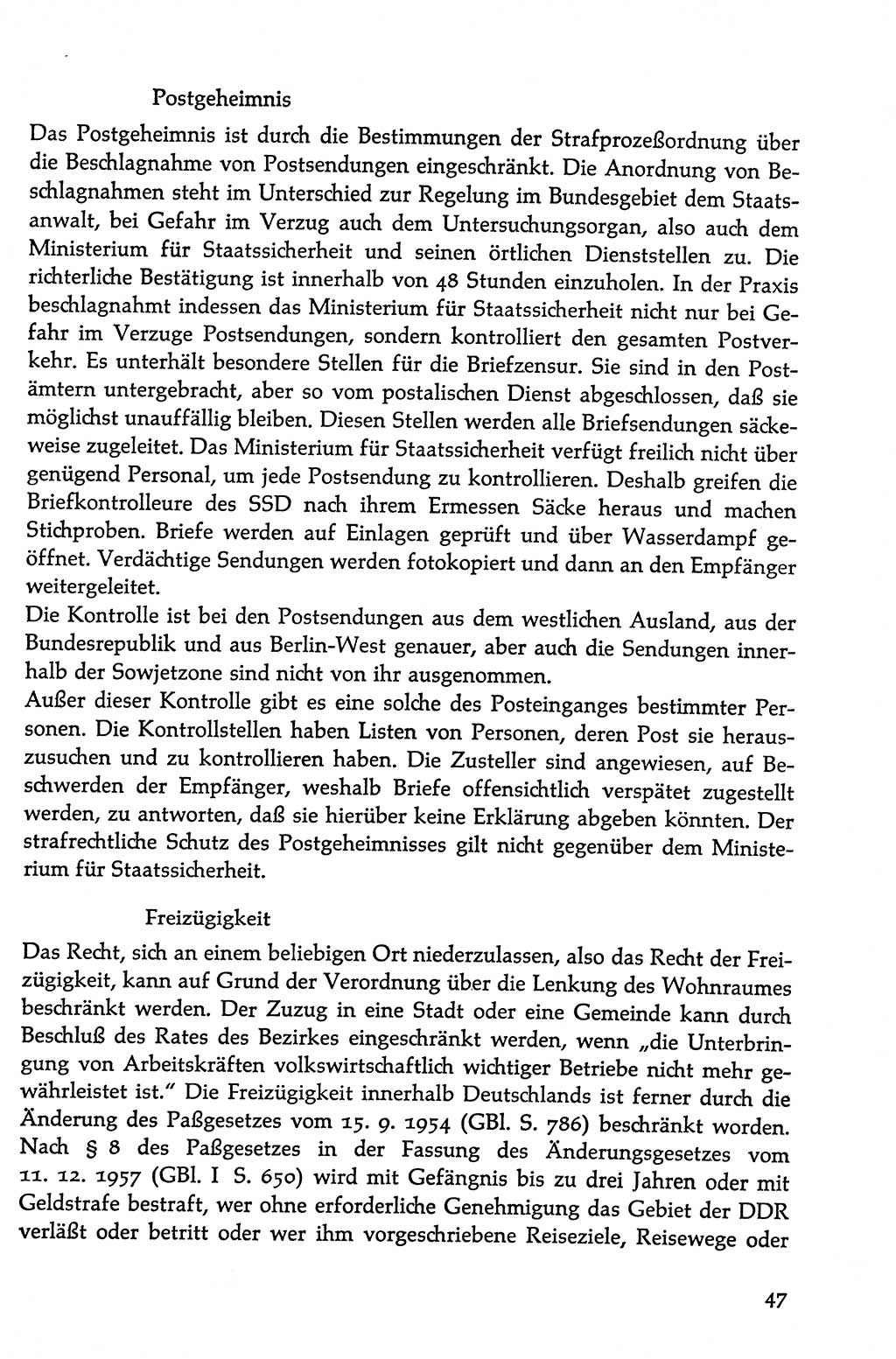 Volksdemokratische Ordnung in Mitteldeutschland [Deutsche Demokratische Republik (DDR)], Texte zur verfassungsrechtlichen Situation 1963, Seite 47 (Volksdem. Ordn. Md. DDR 1963, S. 47)