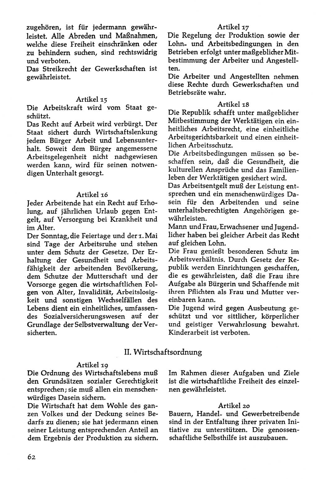 Volksdemokratische Ordnung in Mitteldeutschland [Deutsche Demokratische Republik (DDR)], Texte zur verfassungsrechtlichen Situation 1963, Seite 62 (Volksdem. Ordn. Md. DDR 1963, S. 62)