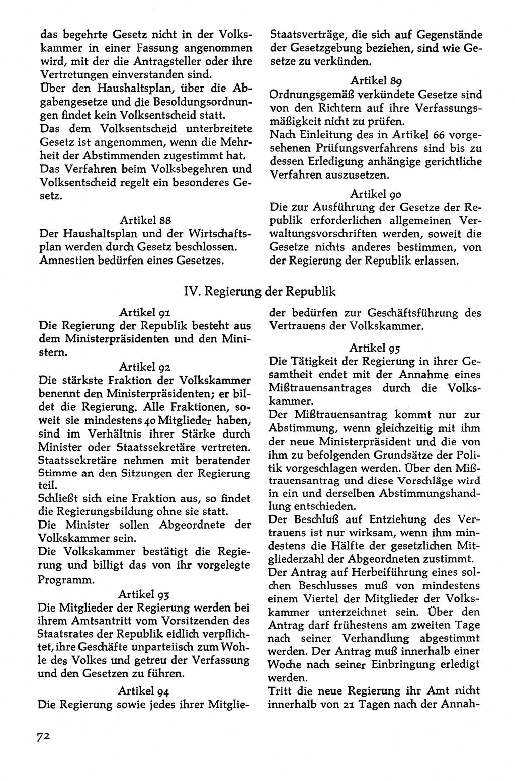 Volksdemokratische Ordnung in Mitteldeutschland [Deutsche Demokratische Republik (DDR)], Texte zur verfassungsrechtlichen Situation 1963, Seite 72 (Volksdem. Ordn. Md. DDR 1963, S. 72)