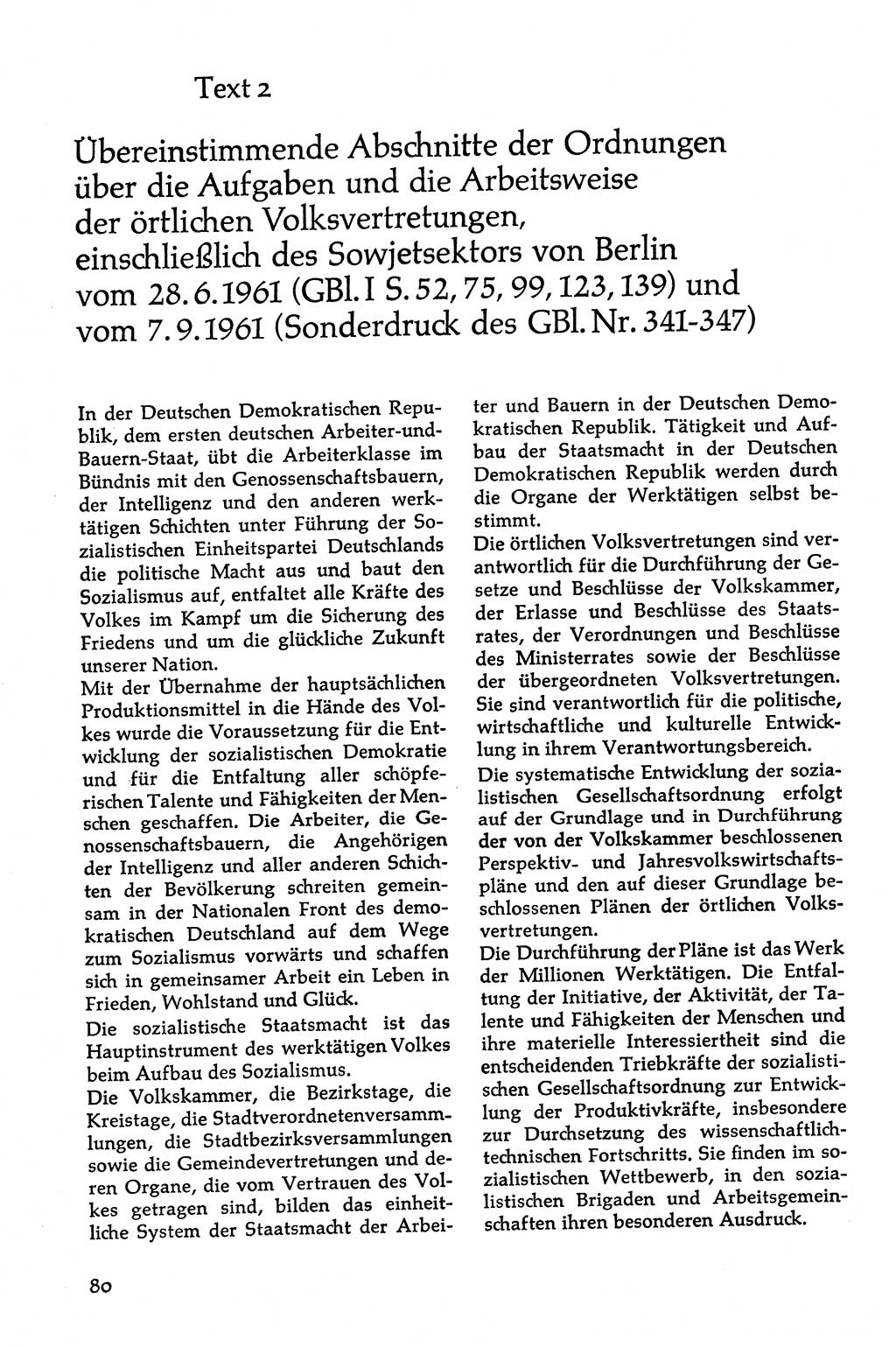 Volksdemokratische Ordnung in Mitteldeutschland [Deutsche Demokratische Republik (DDR)], Texte zur verfassungsrechtlichen Situation 1963, Seite 80 (Volksdem. Ordn. Md. DDR 1963, S. 80)