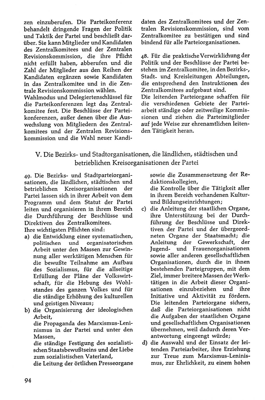Volksdemokratische Ordnung in Mitteldeutschland [Deutsche Demokratische Republik (DDR)], Texte zur verfassungsrechtlichen Situation 1963, Seite 94 (Volksdem. Ordn. Md. DDR 1963, S. 94)
