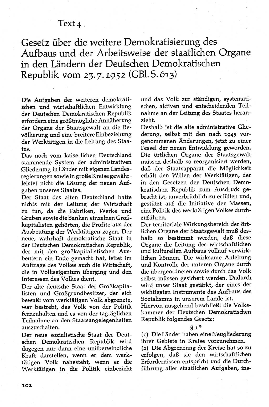 Volksdemokratische Ordnung in Mitteldeutschland [Deutsche Demokratische Republik (DDR)], Texte zur verfassungsrechtlichen Situation 1963, Seite 102 (Volksdem. Ordn. Md. DDR 1963, S. 102)