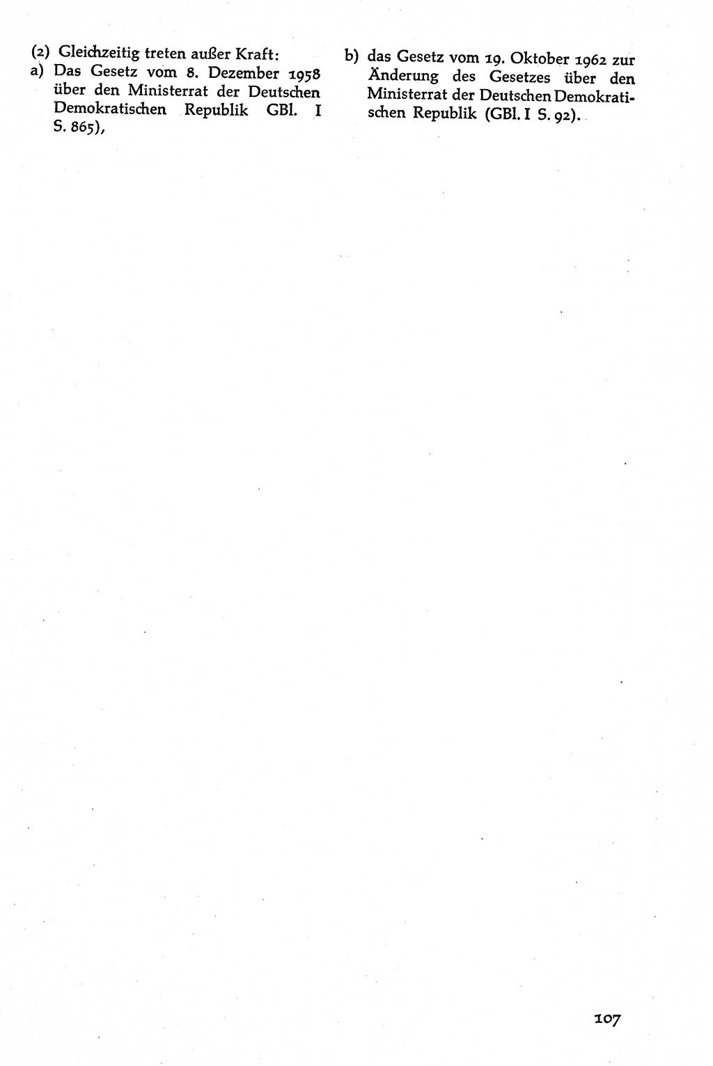 Volksdemokratische Ordnung in Mitteldeutschland [Deutsche Demokratische Republik (DDR)], Texte zur verfassungsrechtlichen Situation 1963, Seite 107 (Volksdem. Ordn. Md. DDR 1963, S. 107)