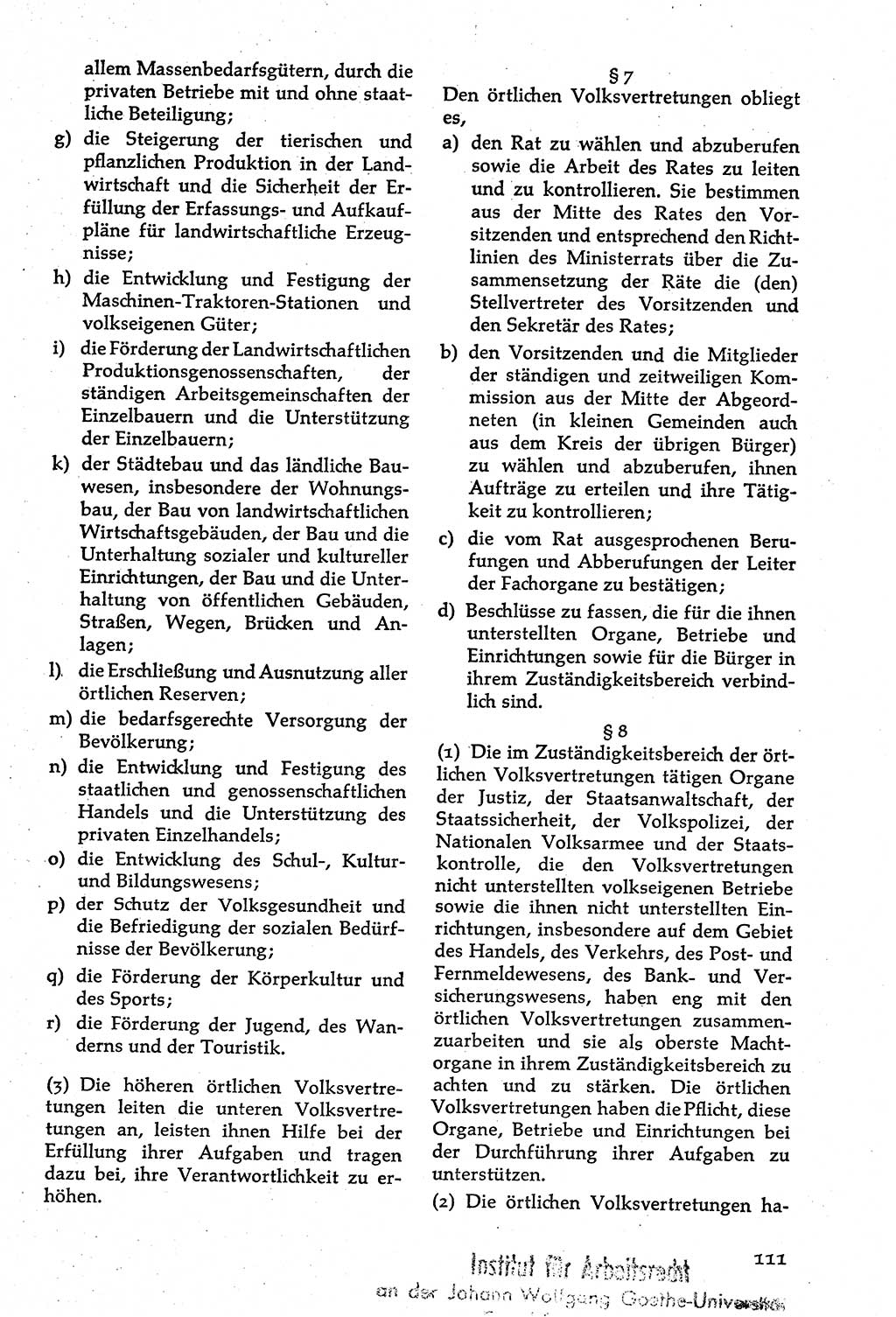Volksdemokratische Ordnung in Mitteldeutschland [Deutsche Demokratische Republik (DDR)], Texte zur verfassungsrechtlichen Situation 1963, Seite 111 (Volksdem. Ordn. Md. DDR 1963, S. 111)