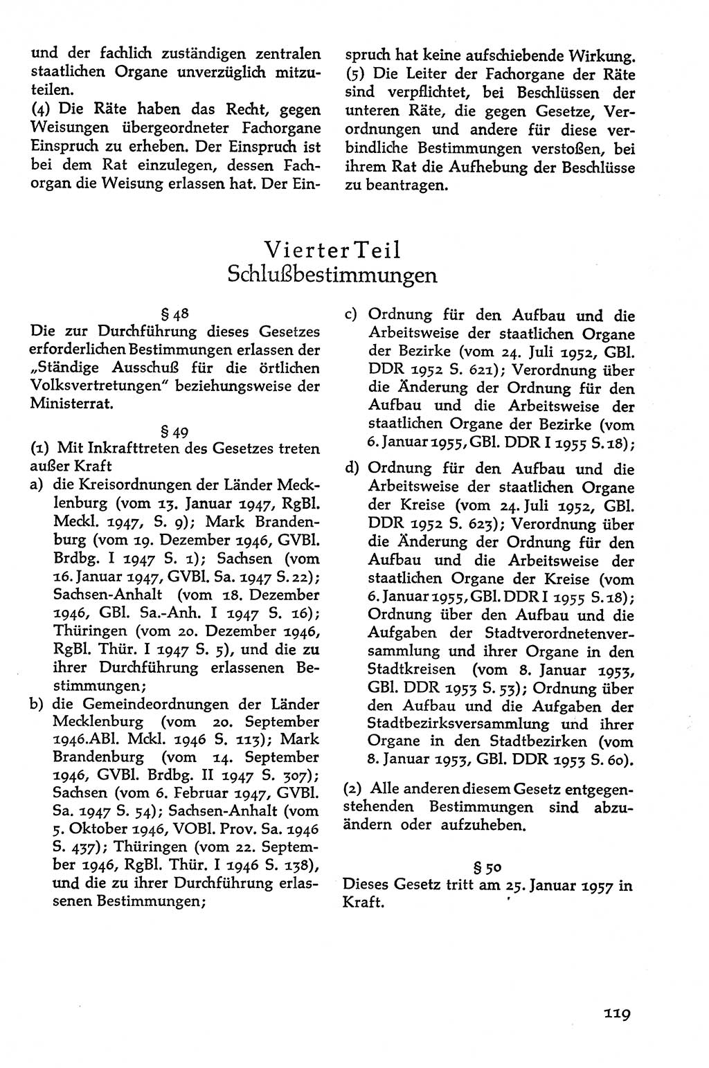 Volksdemokratische Ordnung in Mitteldeutschland [Deutsche Demokratische Republik (DDR)], Texte zur verfassungsrechtlichen Situation 1963, Seite 119 (Volksdem. Ordn. Md. DDR 1963, S. 119)