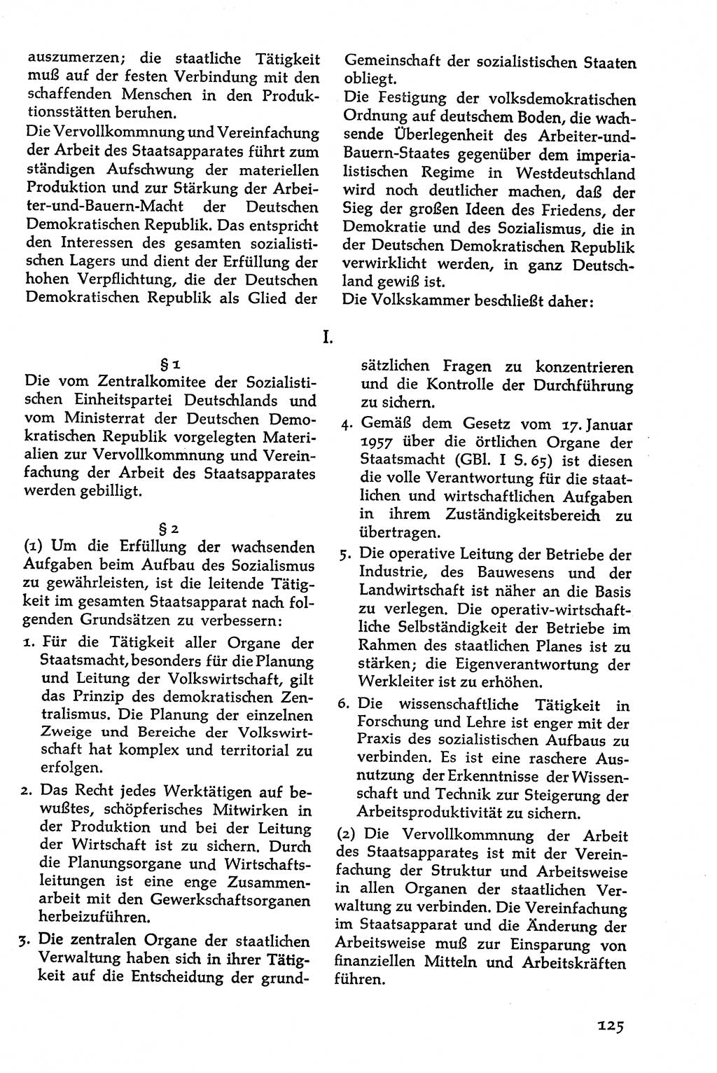 Volksdemokratische Ordnung in Mitteldeutschland [Deutsche Demokratische Republik (DDR)], Texte zur verfassungsrechtlichen Situation 1963, Seite 125 (Volksdem. Ordn. Md. DDR 1963, S. 125)
