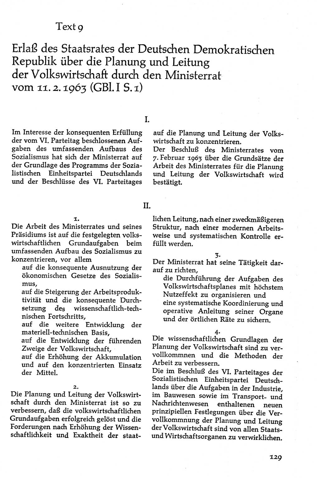 Volksdemokratische Ordnung in Mitteldeutschland [Deutsche Demokratische Republik (DDR)], Texte zur verfassungsrechtlichen Situation 1963, Seite 129 (Volksdem. Ordn. Md. DDR 1963, S. 129)