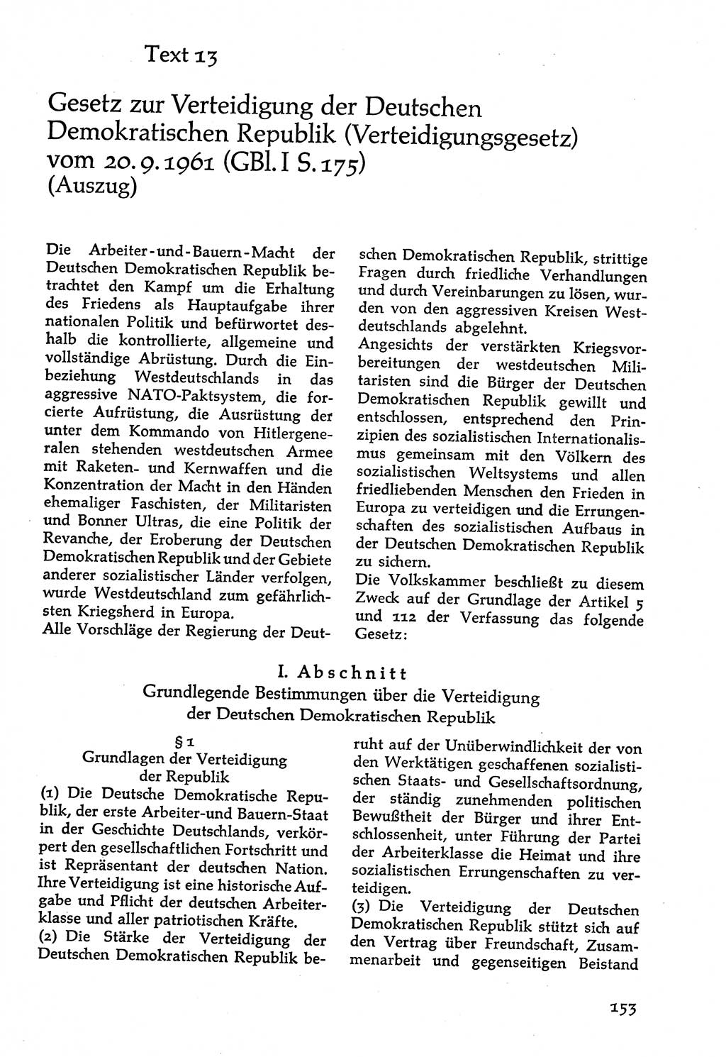 Volksdemokratische Ordnung in Mitteldeutschland [Deutsche Demokratische Republik (DDR)], Texte zur verfassungsrechtlichen Situation 1963, Seite 153 (Volksdem. Ordn. Md. DDR 1963, S. 153)