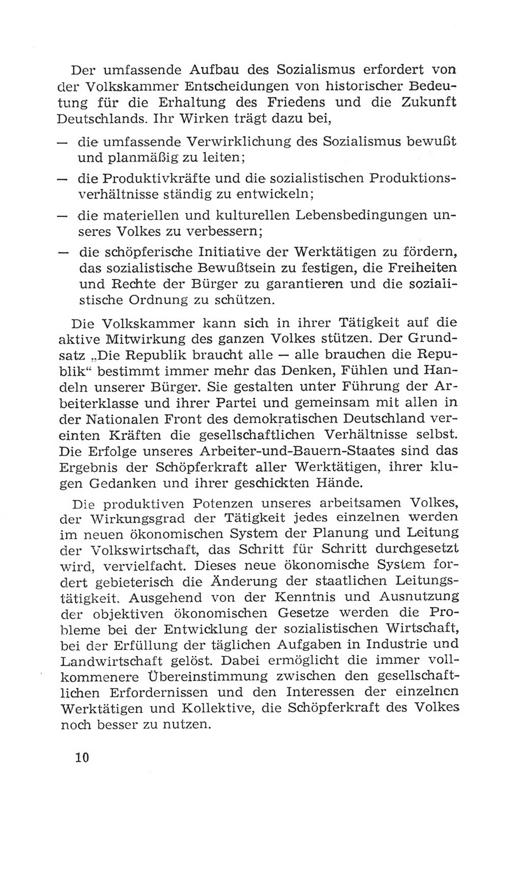 Volkskammer (VK) der Deutschen Demokratischen Republik (DDR), 4. Wahlperiode 1963-1967, Seite 10 (VK. DDR 4. WP. 1963-1967, S. 10)