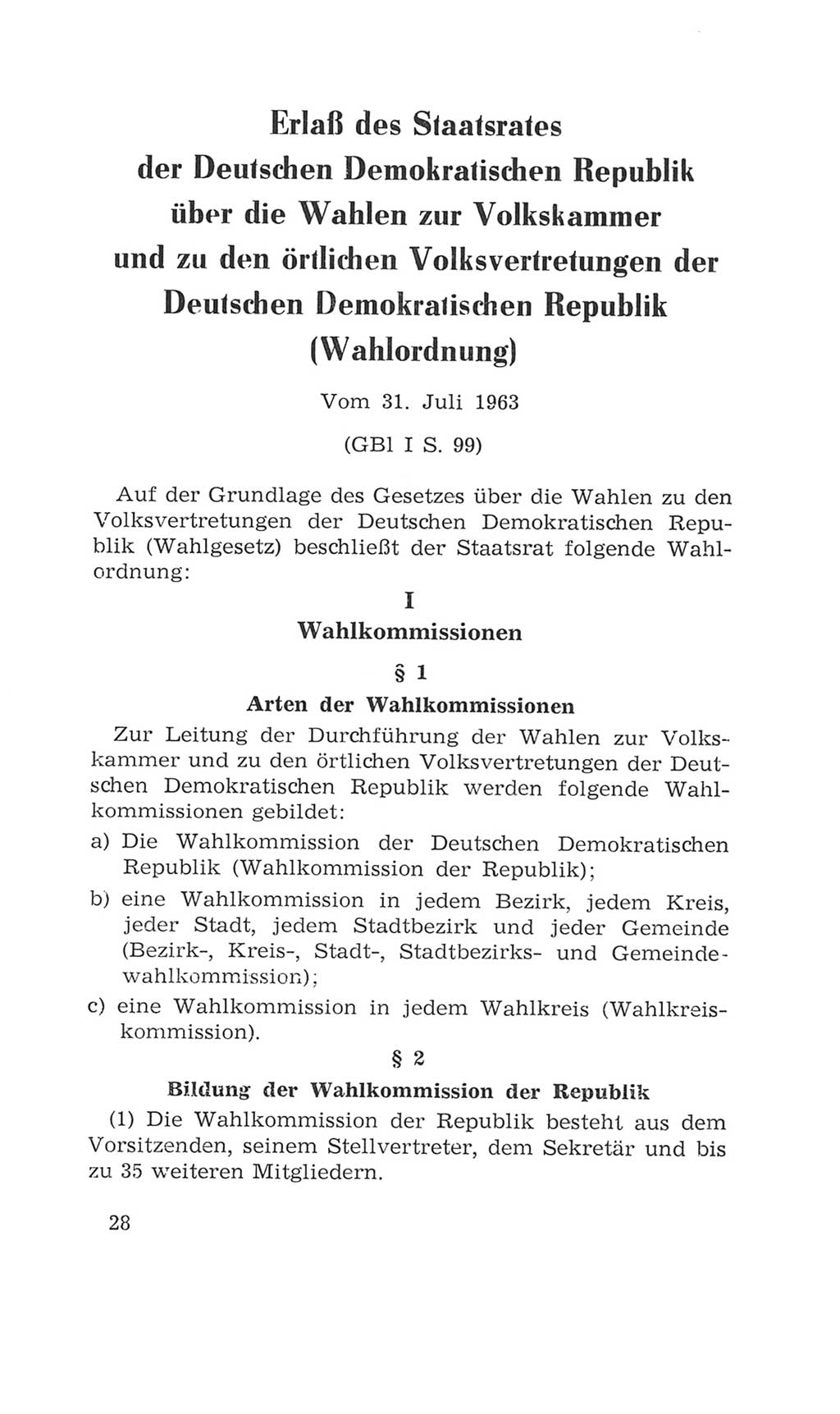 Volkskammer (VK) der Deutschen Demokratischen Republik (DDR), 4. Wahlperiode 1963-1967, Seite 28 (VK. DDR 4. WP. 1963-1967, S. 28)