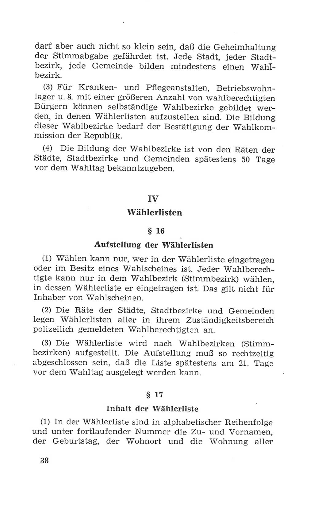Volkskammer (VK) der Deutschen Demokratischen Republik (DDR), 4. Wahlperiode 1963-1967, Seite 38 (VK. DDR 4. WP. 1963-1967, S. 38)