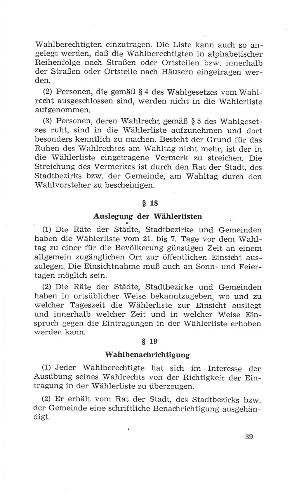 Volkskammer (VK) der Deutschen Demokratischen Republik (DDR), 4. Wahlperiode 1963-1967, Seite 39 (VK. DDR 4. WP. 1963-1967, S. 39)