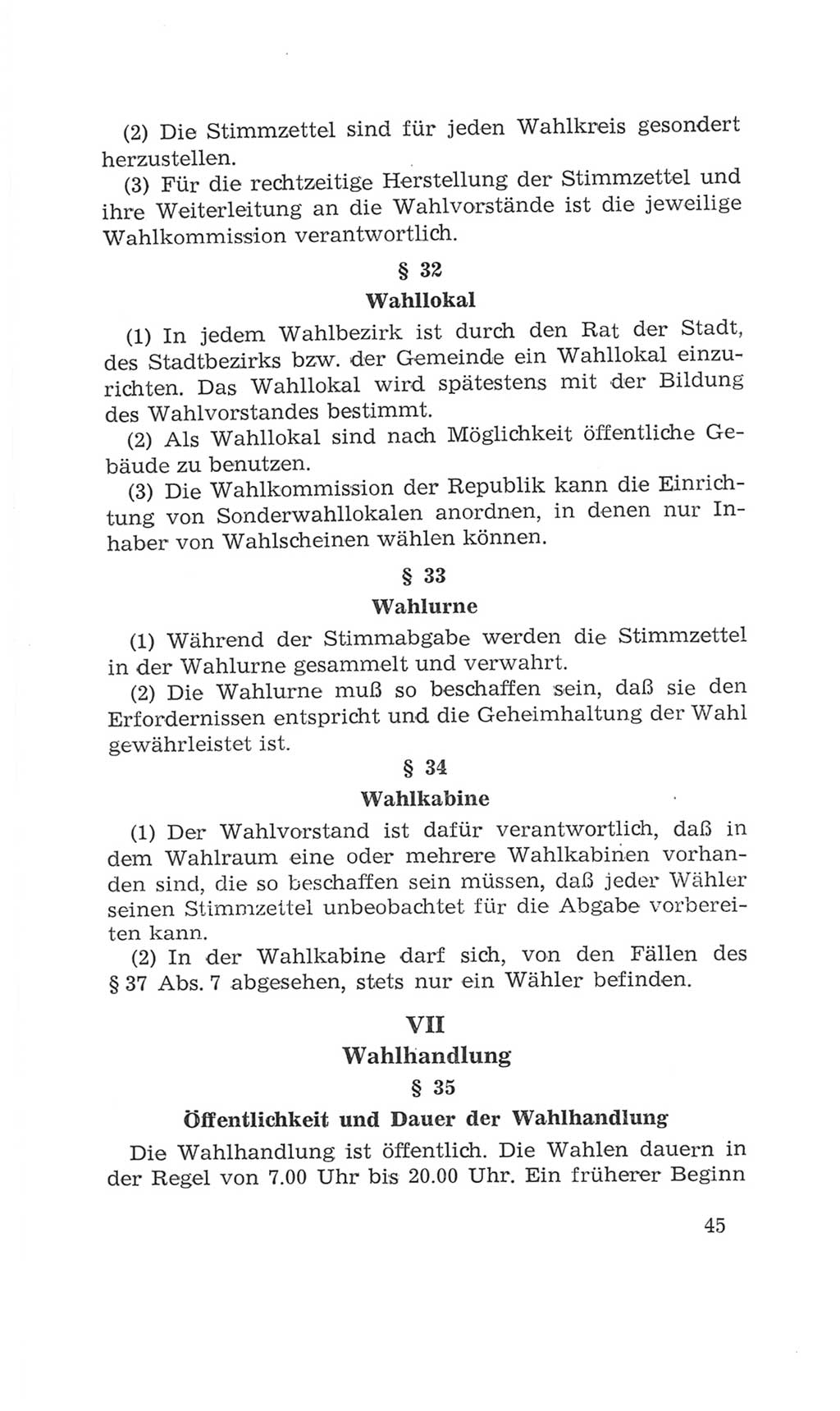 Volkskammer (VK) der Deutschen Demokratischen Republik (DDR), 4. Wahlperiode 1963-1967, Seite 45 (VK. DDR 4. WP. 1963-1967, S. 45)
