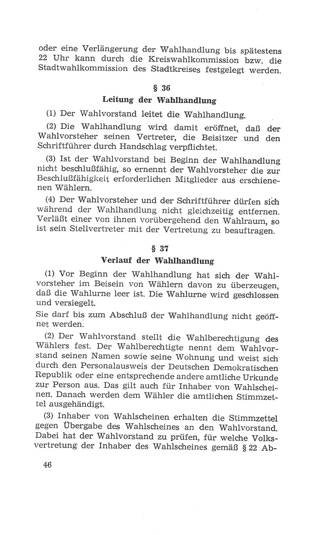 Volkskammer (VK) der Deutschen Demokratischen Republik (DDR), 4. Wahlperiode 1963-1967, Seite 46 (VK. DDR 4. WP. 1963-1967, S. 46)