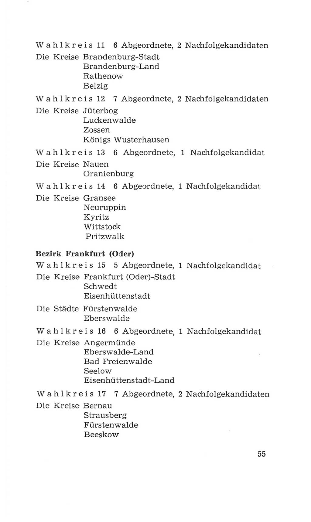 Volkskammer (VK) der Deutschen Demokratischen Republik (DDR), 4. Wahlperiode 1963-1967, Seite 55 (VK. DDR 4. WP. 1963-1967, S. 55)