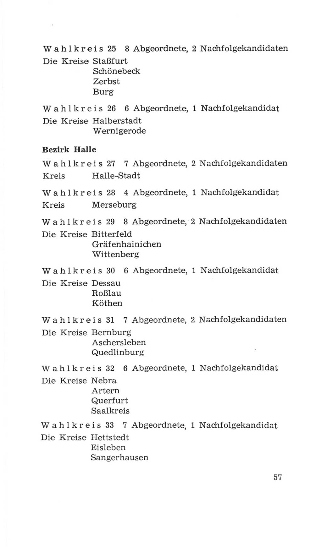 Volkskammer (VK) der Deutschen Demokratischen Republik (DDR), 4. Wahlperiode 1963-1967, Seite 57 (VK. DDR 4. WP. 1963-1967, S. 57)