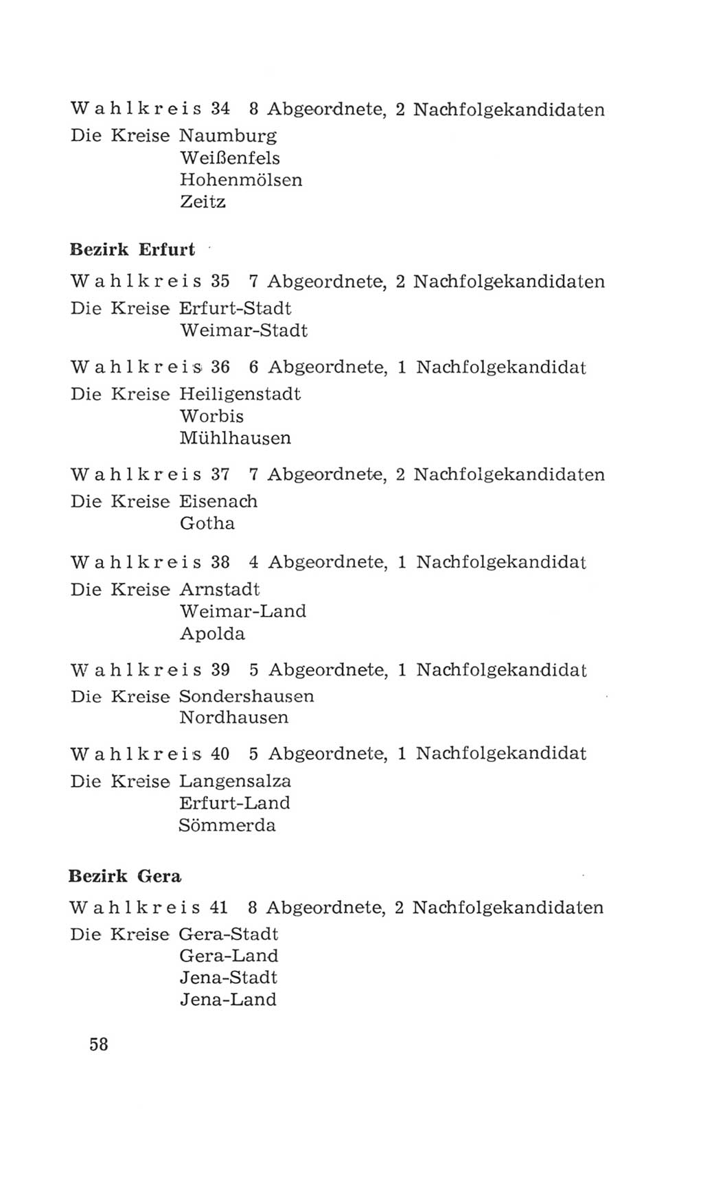 Volkskammer (VK) der Deutschen Demokratischen Republik (DDR), 4. Wahlperiode 1963-1967, Seite 58 (VK. DDR 4. WP. 1963-1967, S. 58)