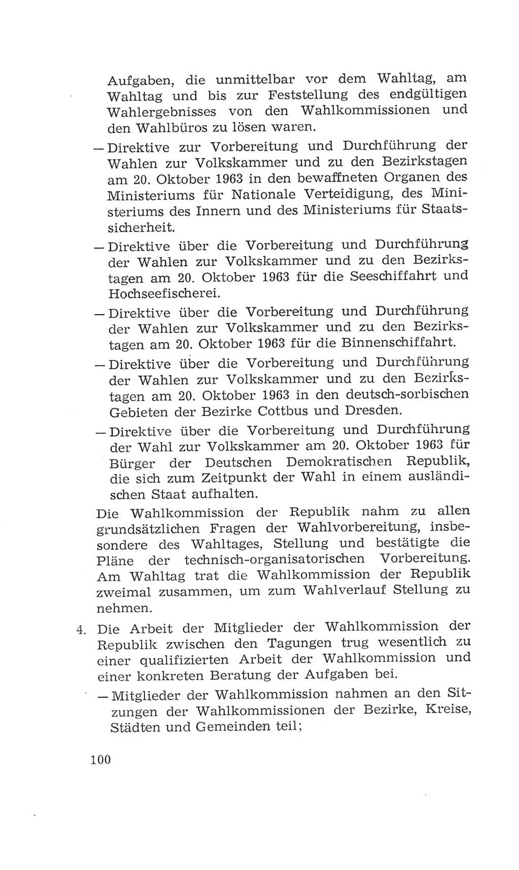 Volkskammer (VK) der Deutschen Demokratischen Republik (DDR), 4. Wahlperiode 1963-1967, Seite 100 (VK. DDR 4. WP. 1963-1967, S. 100)