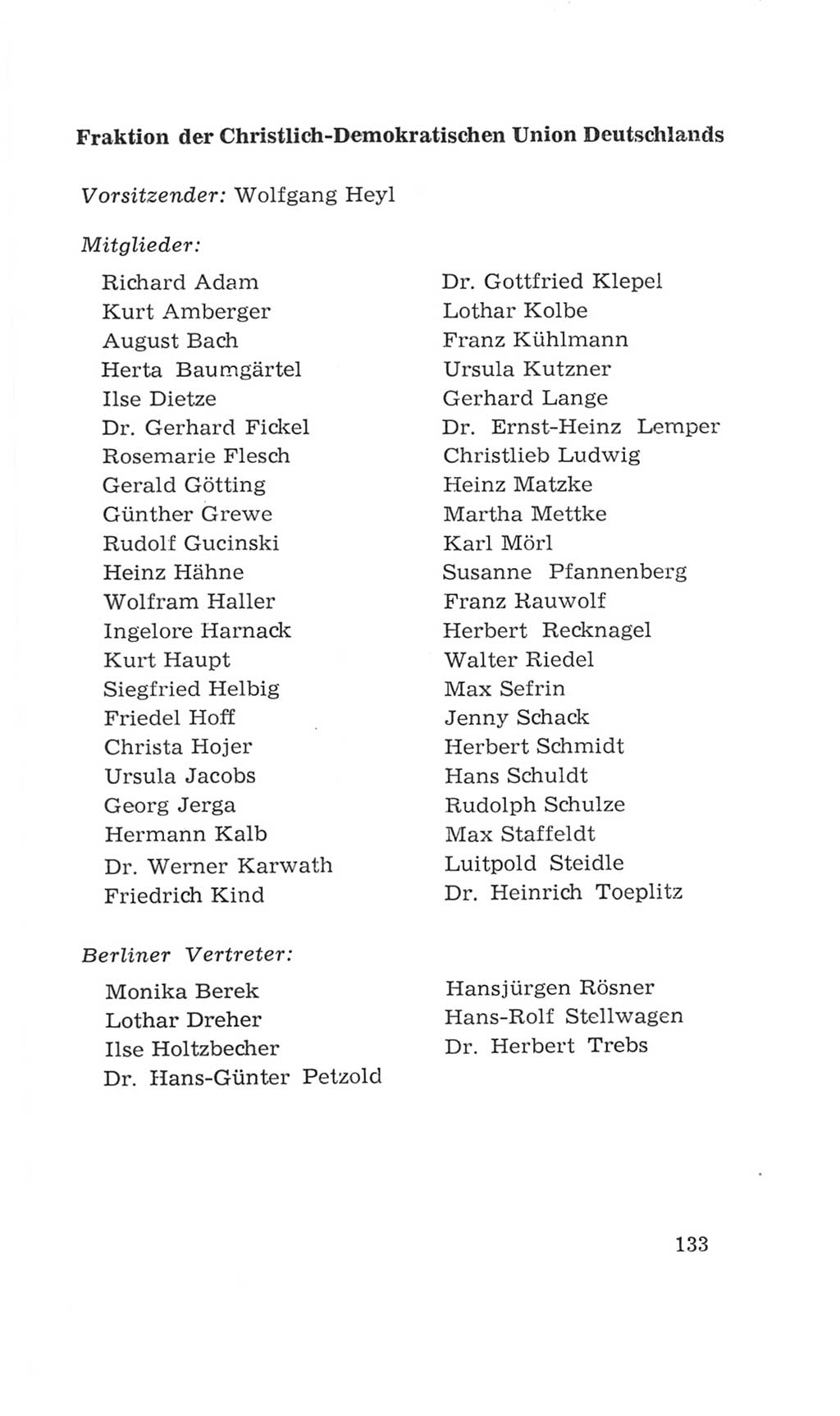 Volkskammer (VK) der Deutschen Demokratischen Republik (DDR), 4. Wahlperiode 1963-1967, Seite 133 (VK. DDR 4. WP. 1963-1967, S. 133)