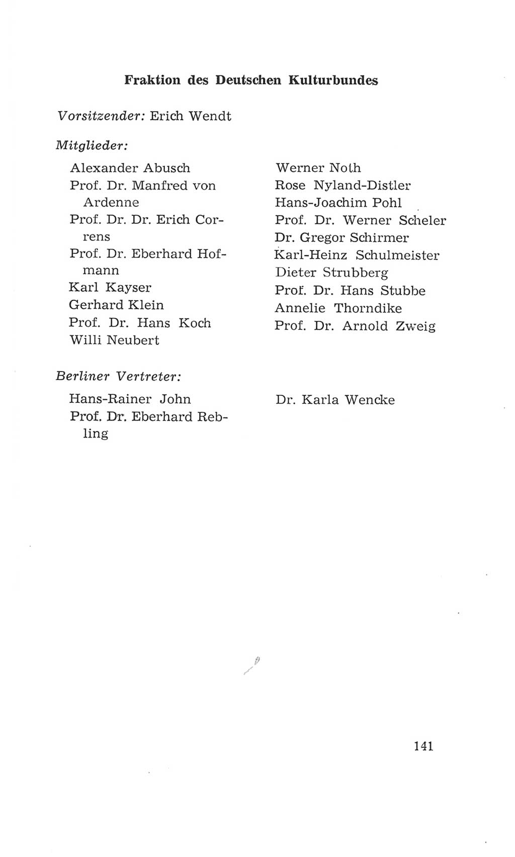 Volkskammer (VK) der Deutschen Demokratischen Republik (DDR), 4. Wahlperiode 1963-1967, Seite 141 (VK. DDR 4. WP. 1963-1967, S. 141)