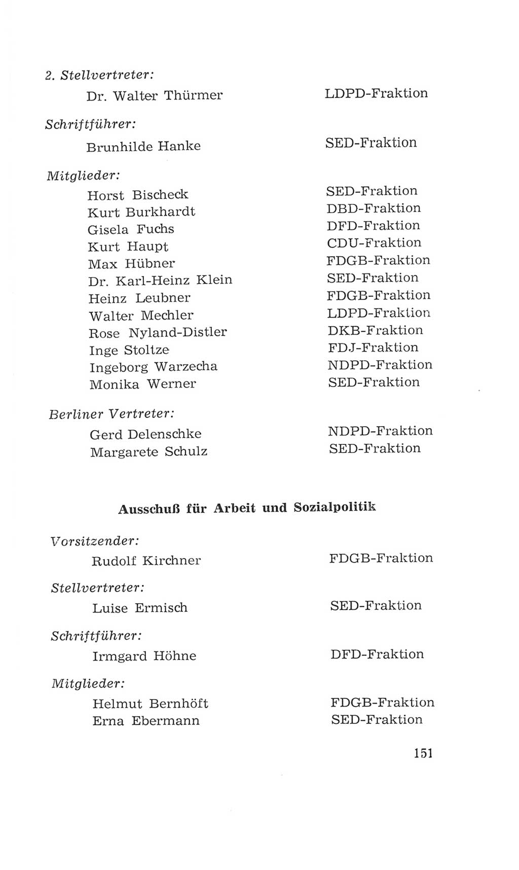 Volkskammer (VK) der Deutschen Demokratischen Republik (DDR), 4. Wahlperiode 1963-1967, Seite 151 (VK. DDR 4. WP. 1963-1967, S. 151)