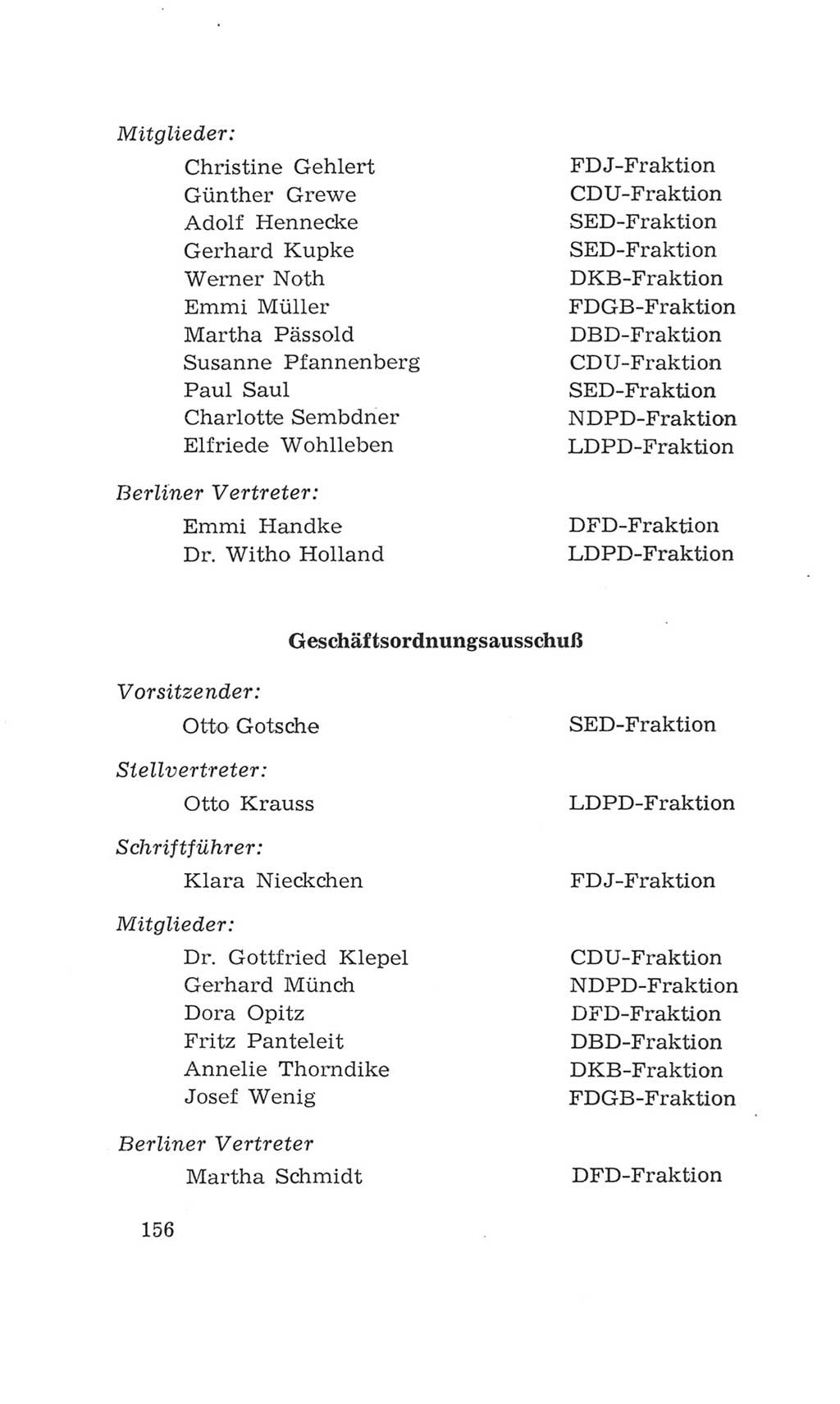 Volkskammer (VK) der Deutschen Demokratischen Republik (DDR), 4. Wahlperiode 1963-1967, Seite 156 (VK. DDR 4. WP. 1963-1967, S. 156)