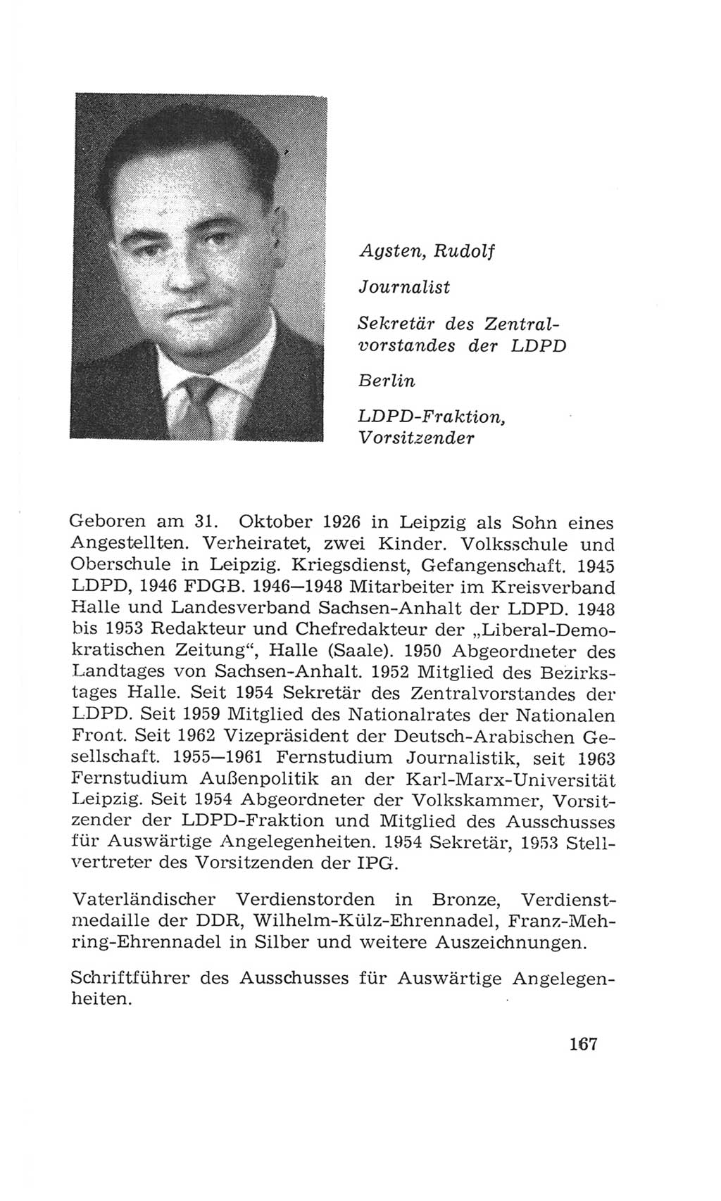 Volkskammer (VK) der Deutschen Demokratischen Republik (DDR), 4. Wahlperiode 1963-1967, Seite 167 (VK. DDR 4. WP. 1963-1967, S. 167)