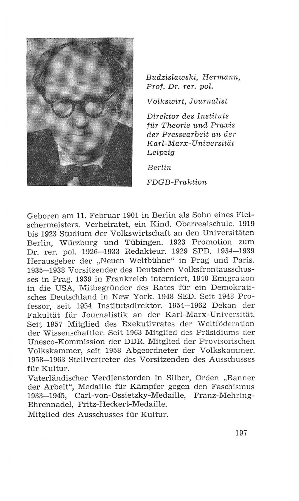 Volkskammer (VK) der Deutschen Demokratischen Republik (DDR), 4. Wahlperiode 1963-1967, Seite 197 (VK. DDR 4. WP. 1963-1967, S. 197)
