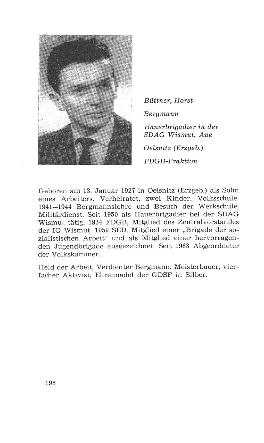 Volkskammer (VK) der Deutschen Demokratischen Republik (DDR), 4. Wahlperiode 1963-1967, Seite 198 (VK. DDR 4. WP. 1963-1967, S. 198)