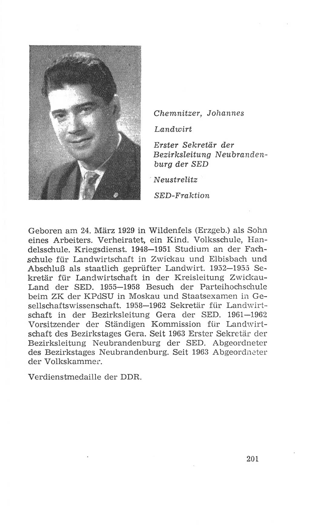 Volkskammer (VK) der Deutschen Demokratischen Republik (DDR), 4. Wahlperiode 1963-1967, Seite 201 (VK. DDR 4. WP. 1963-1967, S. 201)
