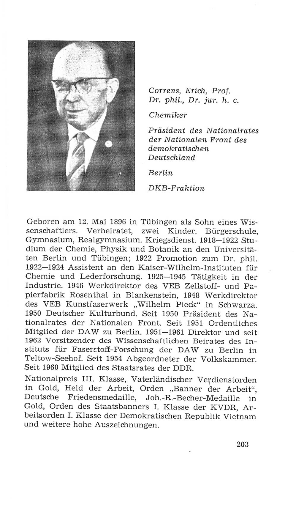 Volkskammer (VK) der Deutschen Demokratischen Republik (DDR), 4. Wahlperiode 1963-1967, Seite 203 (VK. DDR 4. WP. 1963-1967, S. 203)