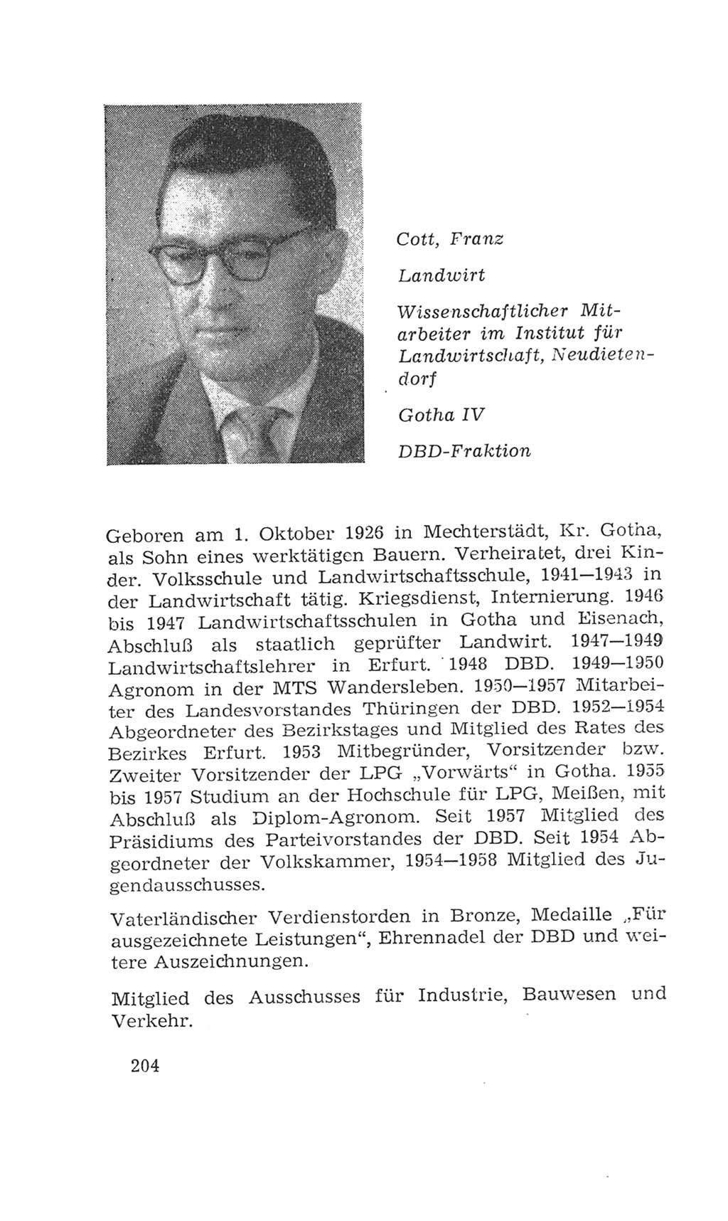 Volkskammer (VK) der Deutschen Demokratischen Republik (DDR), 4. Wahlperiode 1963-1967, Seite 204 (VK. DDR 4. WP. 1963-1967, S. 204)