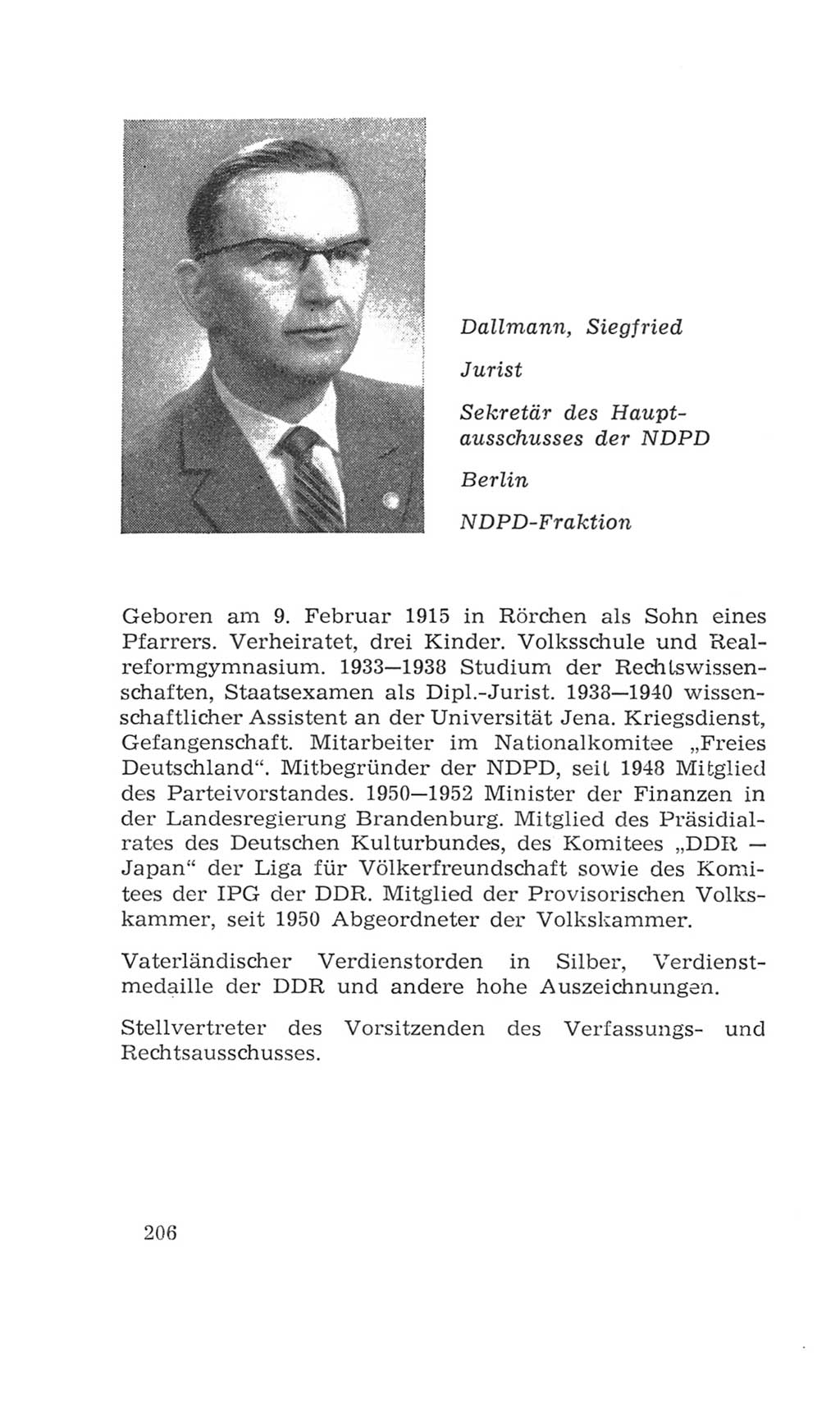Volkskammer (VK) der Deutschen Demokratischen Republik (DDR), 4. Wahlperiode 1963-1967, Seite 206 (VK. DDR 4. WP. 1963-1967, S. 206)