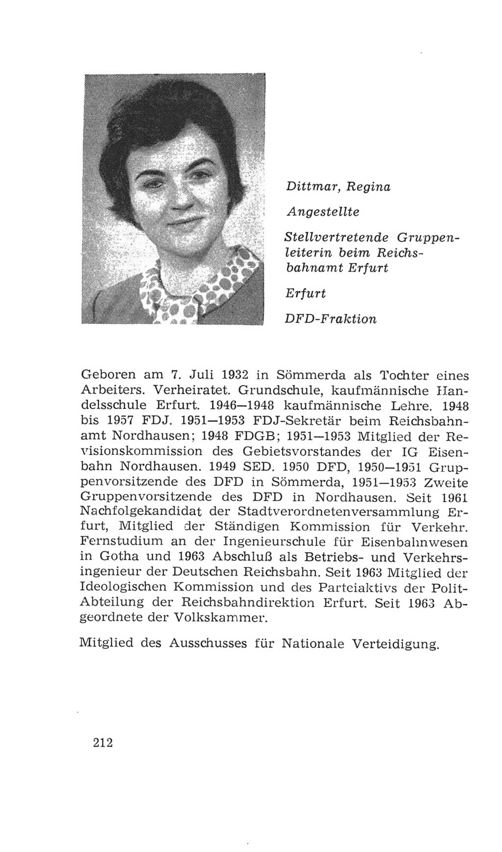 Volkskammer (VK) der Deutschen Demokratischen Republik (DDR), 4. Wahlperiode 1963-1967, Seite 212 (VK. DDR 4. WP. 1963-1967, S. 212)