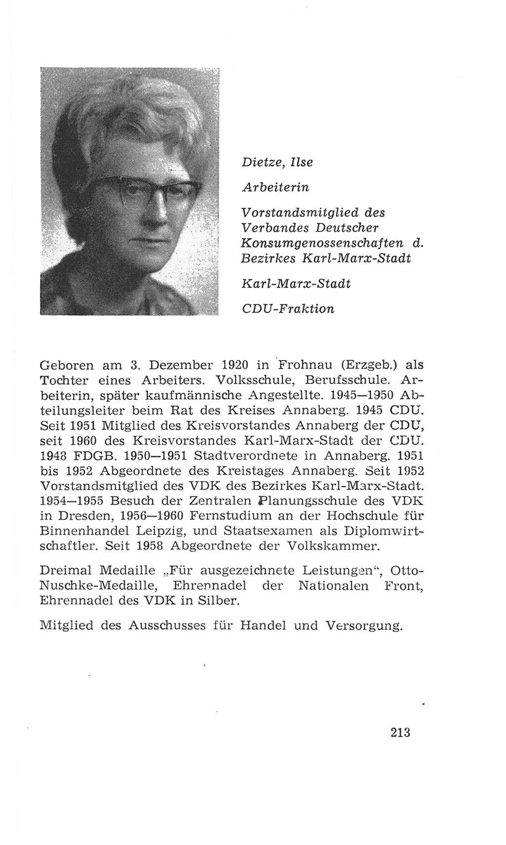 Volkskammer (VK) der Deutschen Demokratischen Republik (DDR), 4. Wahlperiode 1963-1967, Seite 213 (VK. DDR 4. WP. 1963-1967, S. 213)