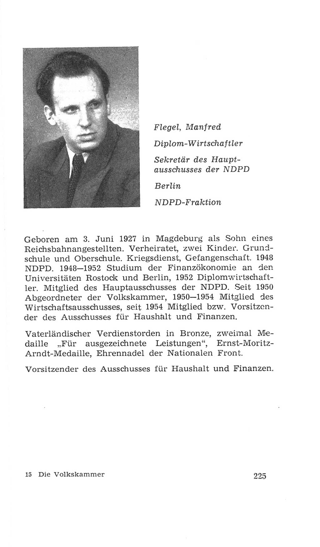 Volkskammer (VK) der Deutschen Demokratischen Republik (DDR), 4. Wahlperiode 1963-1967, Seite 225 (VK. DDR 4. WP. 1963-1967, S. 225)