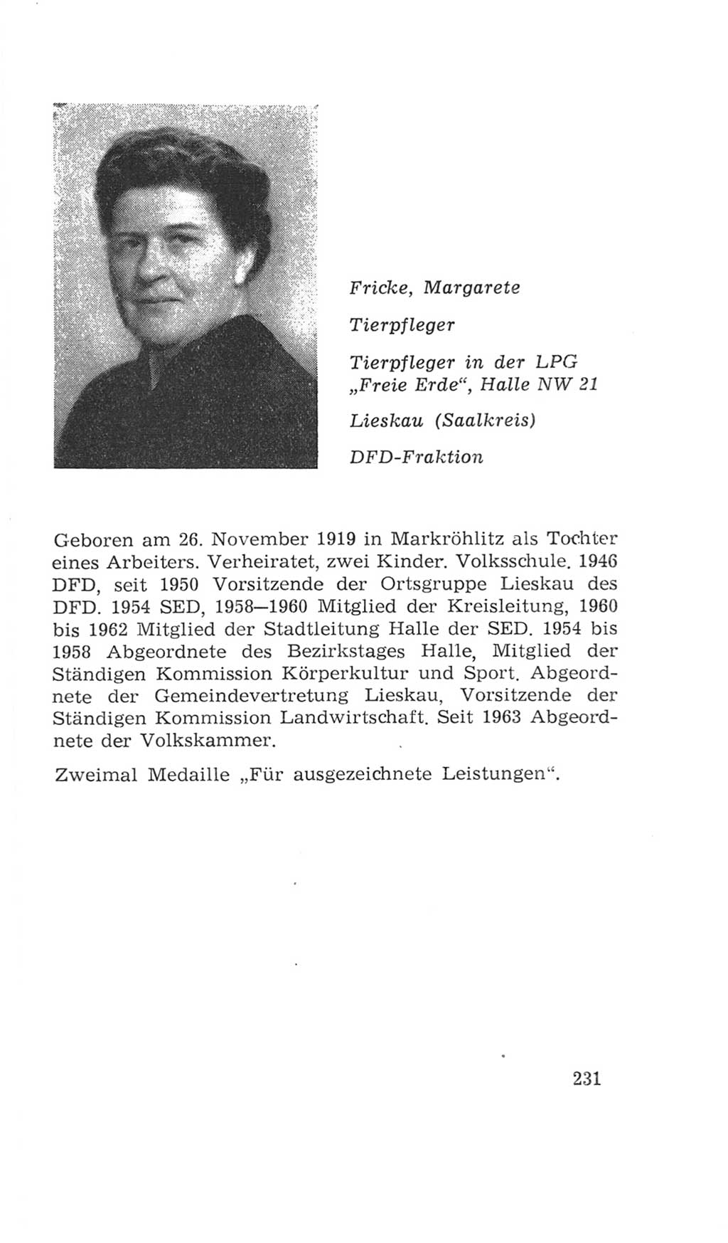 Volkskammer (VK) der Deutschen Demokratischen Republik (DDR), 4. Wahlperiode 1963-1967, Seite 231 (VK. DDR 4. WP. 1963-1967, S. 231)