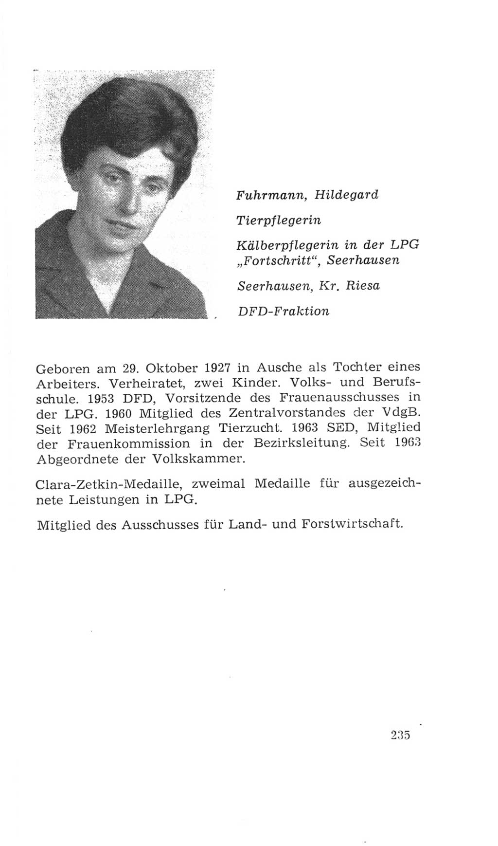 Volkskammer (VK) der Deutschen Demokratischen Republik (DDR), 4. Wahlperiode 1963-1967, Seite 235 (VK. DDR 4. WP. 1963-1967, S. 235)