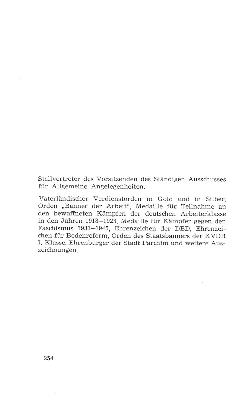 Volkskammer (VK) der Deutschen Demokratischen Republik (DDR), 4. Wahlperiode 1963-1967, Seite 254 (VK. DDR 4. WP. 1963-1967, S. 254)